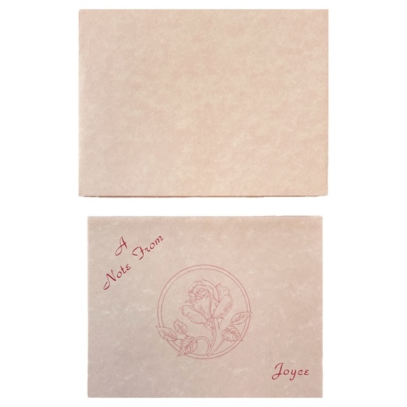 12ct A Note From Joyce Pink Stationary Cards and Matching Envelopes - Picture 8 of 12